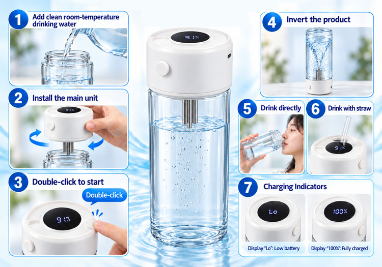 Easy operation for Aquahex Resonance Bottle